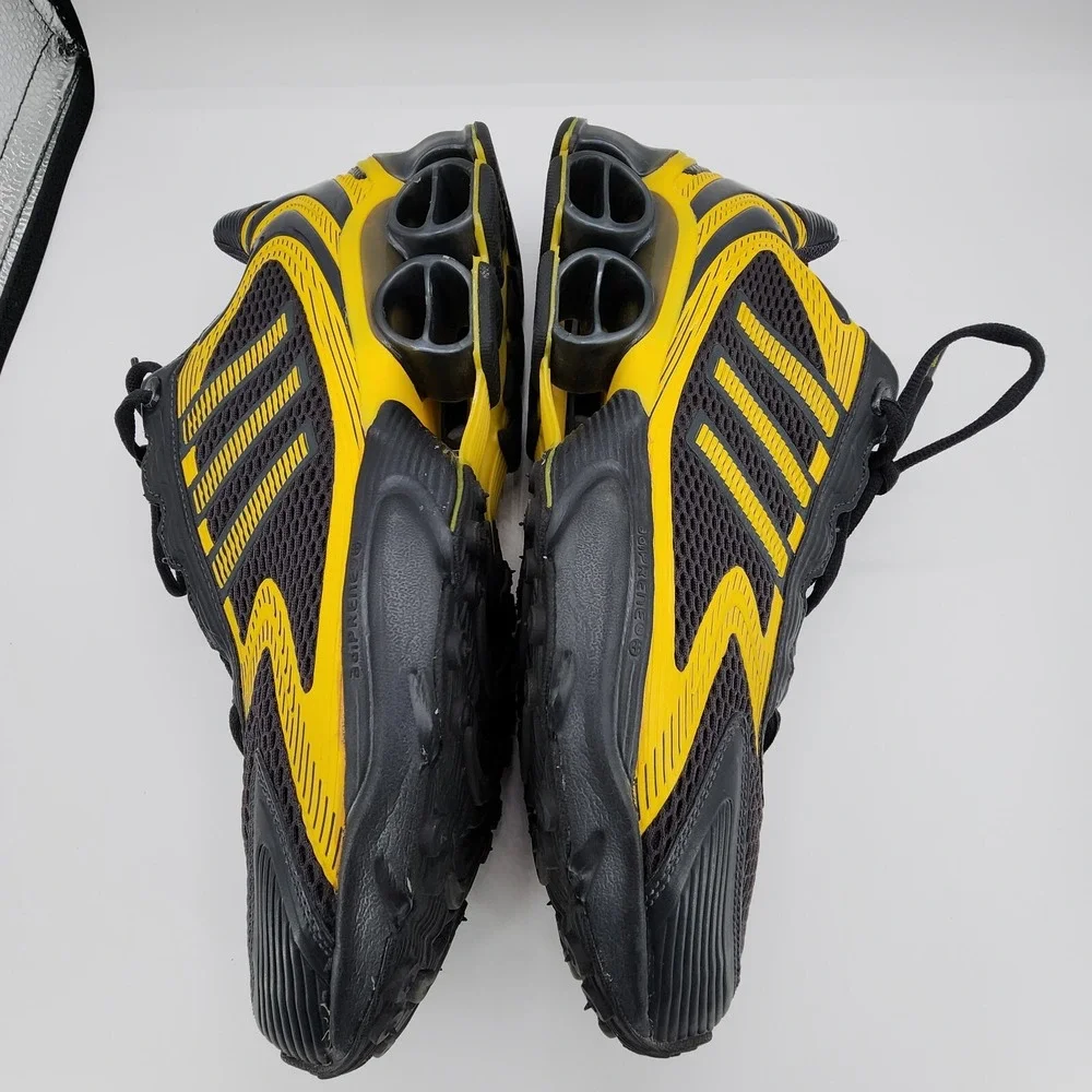 Adidas ZX 8000 PB Running Shoes Mens 12 Dark‎ Gray Yellow Bounce Sole Sneakers
